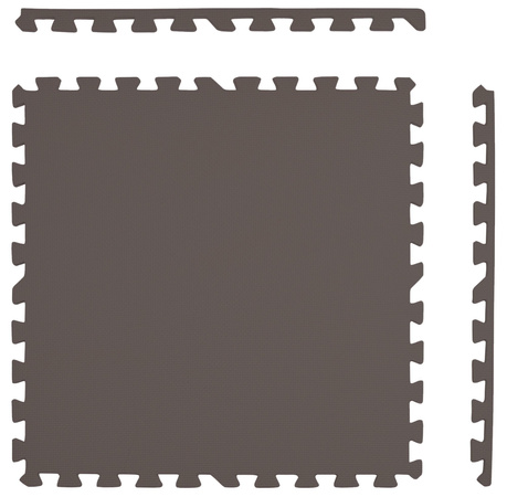 Humbi Pěnová podložka Puzzle 3 ks. hnědá 62 x 62 x 1 cm hnědá