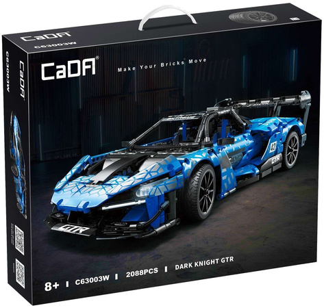 Stavební kostky CaDA modré vozidlo Dark Knight Sports Car GTR 2088 dílků
