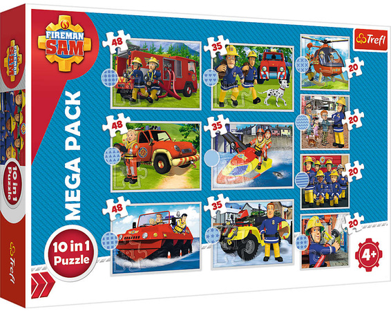 Trefl Puzzle 10v1 Seznamte se s hasičem Samem