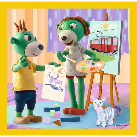 Trefl 34850 Puzzle 3v1 Rodina Treflíkových