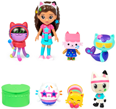 Gabby's Dollhouse Cat Sada 7 figurek Deluxe Gabby's Dollhouse + příslušenství s překvapením