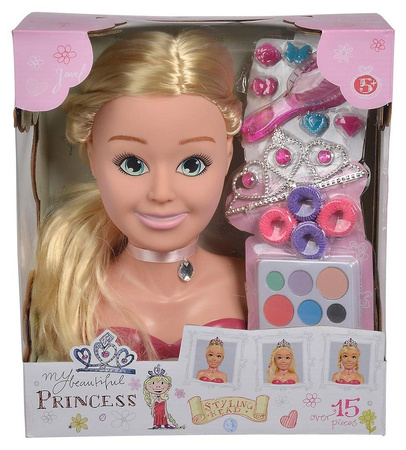 Hlava styling panenka set česání vlasů Make-up Malování Princezna kadeřník + příslušenství Simba