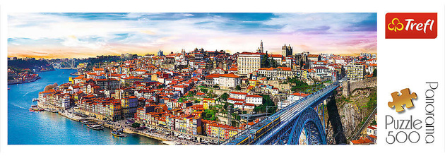 Puzzle Porto Portugalsko panorama 500 prvků Trefl 