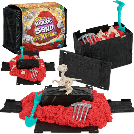 Kinetic Sand Excavation Dino XCavate Skeleton Dinosaur Search Kit Kinetic Sand + příslušenství