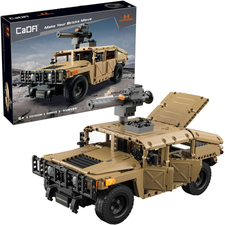 CaDA Building Blocks Dálkově ovládaný vojenský terénní automobil Humvee 628 RC dílků
