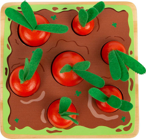 Dřevěný třídič tvarů mrkve