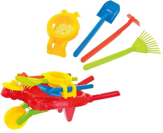 Mochtoys 5371 Želví zahradní trakař pro děti s kompletním příslušenstvím