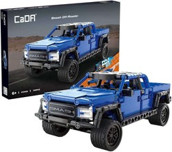 CaDA Stavební kostky Blue Car Smash Off-Roader Pull-back 390 dílků