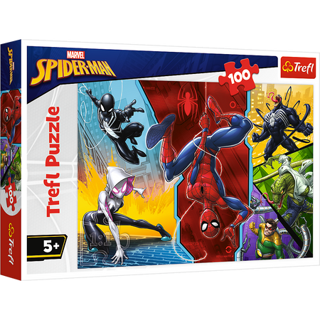 Trefl Puzzle Spider-Man vzhůru nohama 100 prvků