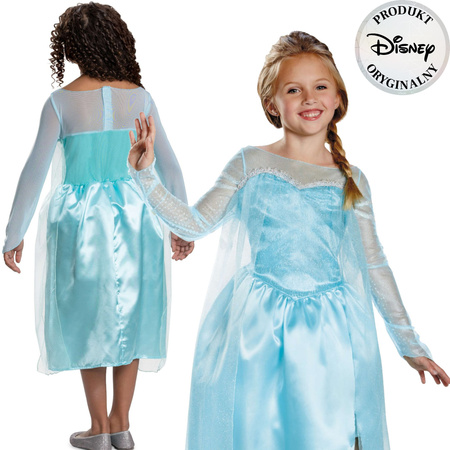 Disney Ledové království kostým, karnevalový kostým Elsa 109-123 cm (5-6 let)
