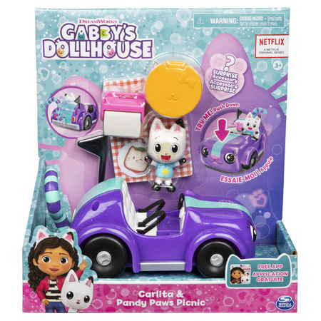 Gabby's Dollhouse Pandy Picnic Car + příslušenství Gabby's Dollhouse Pandy Paws Carlita Spin Master
