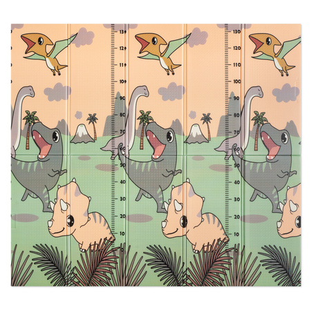 Humbi Tlustá vzdělávací podložka 2 v 1 z pěny XPE 200x180 Dinosauři Zvířata Písmena Spalničky