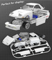 CaDA Building Blocks Mazda RX-7 FC3S Initial D auto 66 dílků 1:35
