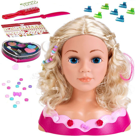 Velká hlava Hair Styling Doll Kadeřník Princezna Coralia Princezna Coralie + make-up paleta pro děti