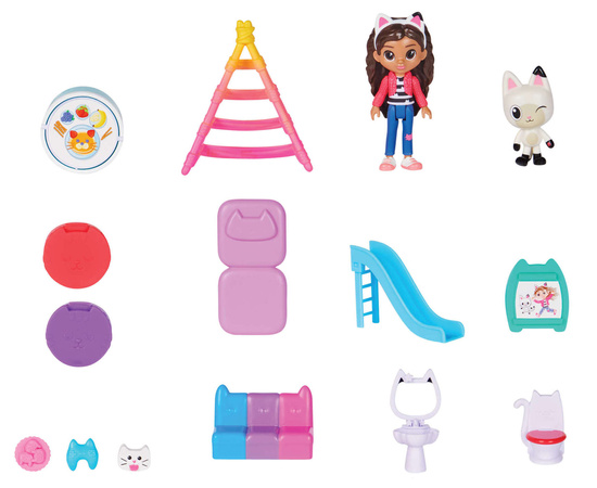 Domeček pro panenky Gabi's Purrfect Interaktivní domeček pro velké panenky 60 cm + figurky Pussycat a Gabi Domeček pro panenky Gabby's Purrfect Sound