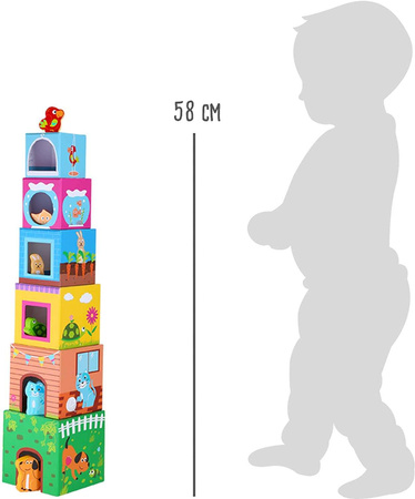 Small Foot 10044 Pyramidové puzzle se zvířaty