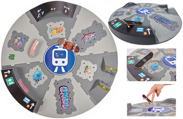 Shredline šedá sada otočného nájezdového hmatníku 360 stupňů 51 cm + příslušenství Tech Deck