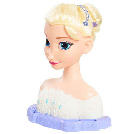 Luxusní princezna Disney Velká hlava pro styling a česání panenky Elsa Ledové království +příslušenství