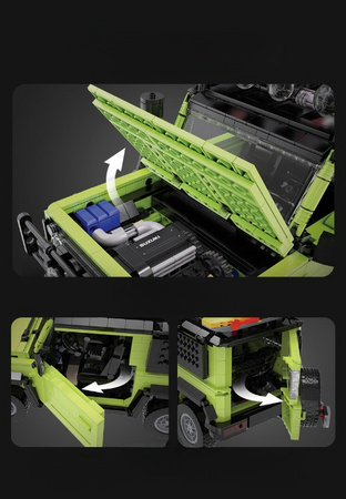 CaDA Stavební kostky velké zelené Off Roader 2v1 Suzuki Jimny 1803 kusů 8+