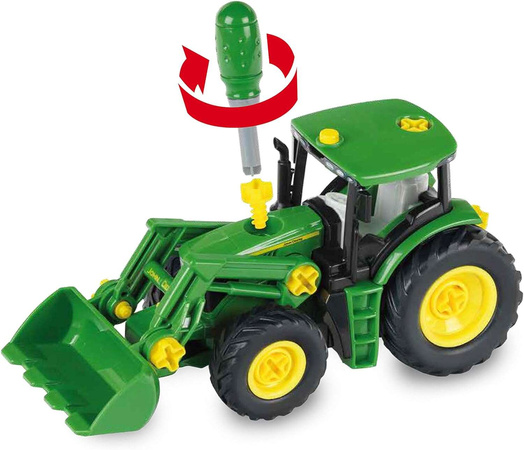 Traktor John Deere kroucení konstrukční sada Klein Zemědělský stroj Malý mechanický traktor
