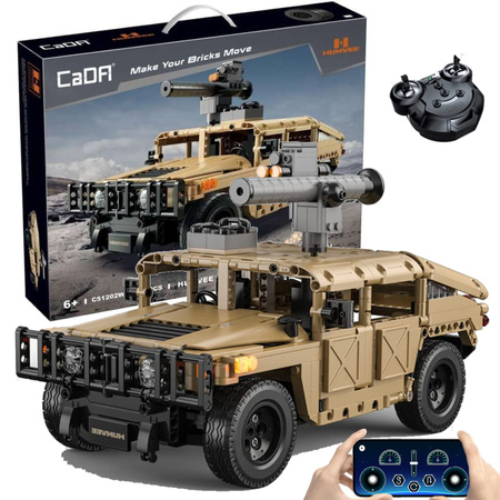 CaDA Building Blocks Dálkově ovládaný vojenský terénní automobil Humvee 628 RC dílků