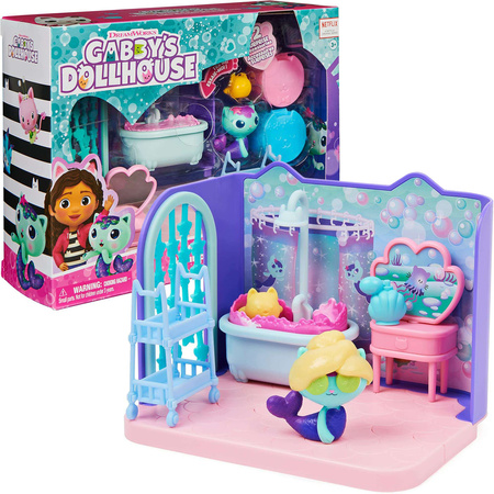 Gabby's Mermaid Bathroom Spa Room MerCat Gabby's Dollhouse + překvapení