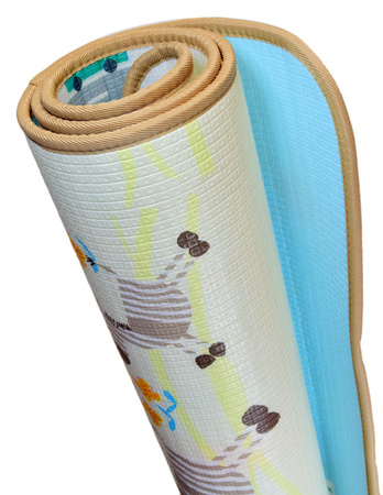 Humbi oboustranná výuková pěnová podložka Ulice Zvířata 180 x 120 x 1 cm pastelová