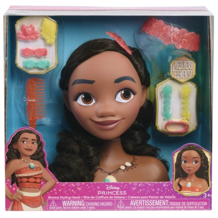 Disney Princess Hair Styling Head Doll Vaiana Mo ana Hairdresser + příslušenství
