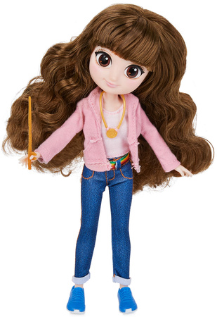 Harry Potter Brilantní figurka panenky Hermiona Grangerová s kotlíkem a červenou kočkou Crookshanks + příslušenství