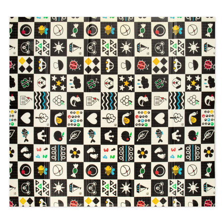 Humbi Tlustá vzdělávací podložka 2W1 z XPE pěny 200x180x1 pastelová silnice stromy jelen kontrastní obrázky