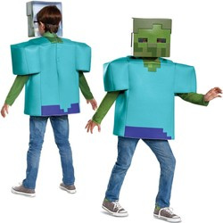 Minecraft Halloween kostým, Zombie karneval kostým 109-126 cm (4-6 let)