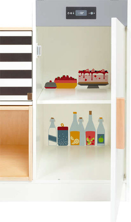 Velká dřevěná dětská modulární kuchyňka XL domácí spotřebiče 3v1 premium