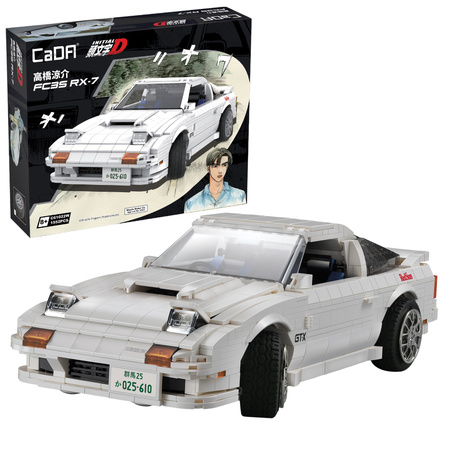 CaDA stavební kostky Auto bílé Mazda RX-7 manga Initial D 35 cm 1552 prvků
