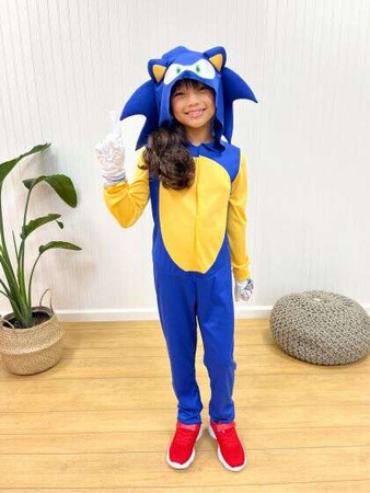 Dětský karnevalový kostým ježka Sonica ve věku 7-8 let