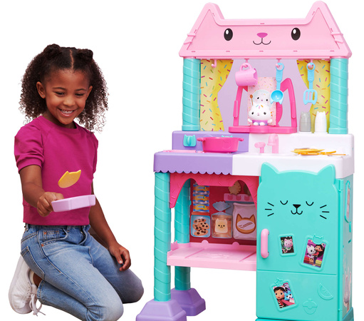 Gabby's Dollhouse Interaktivní kuchyňka Cakey 90cm 23 prvků, vařte s Gabi