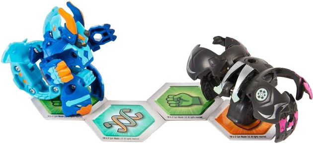 Bakugan Baku-Tin box plechovka + 2 figurky a karty Sectanoid