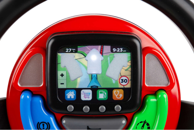 Pohyblivý volant simulátoru řízení světla zní Malý řidič Casdon