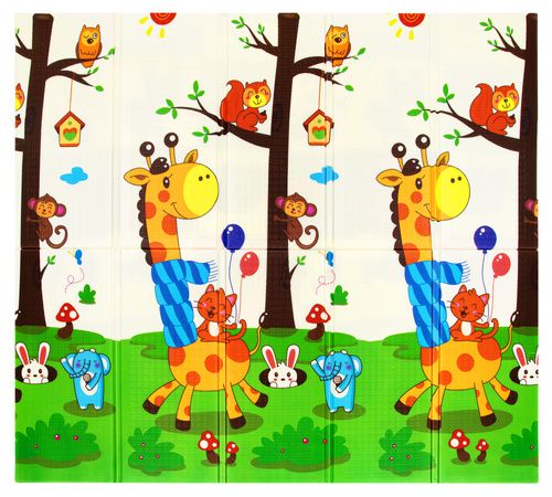 Humbi Oboustranná skládací vzdělávací podložka z pěny XPE 200x180x1