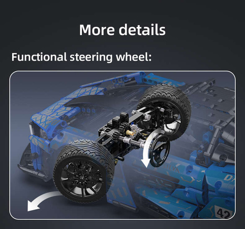 Stavební kostky CaDA modré vozidlo Dark Knight Sports Car GTR 2088 dílků