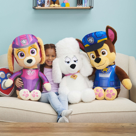 Paw Patrol Na stránkách Movie Kinofilm Delores velký bílý maskot plyšový pes 75 cm