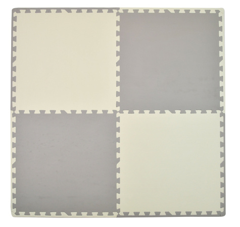 Humbi Foam Puzzle Pěnová podložka 62x62x1 cm 4 ks Cream Grey