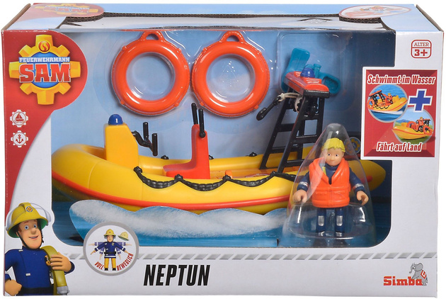 Požárník Sam Záchranný člun Neptun + figurka Penny + příslušenství