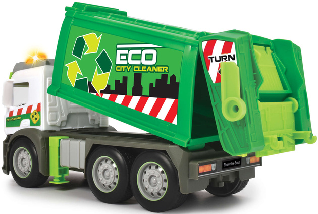 Mercedes Benz Eco popelářský vůz + příslušenství světlo/zvuk