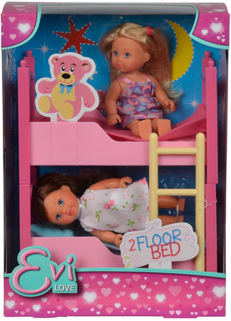 Evi Love Sada 2 panenek a patrové postele + příslušenství