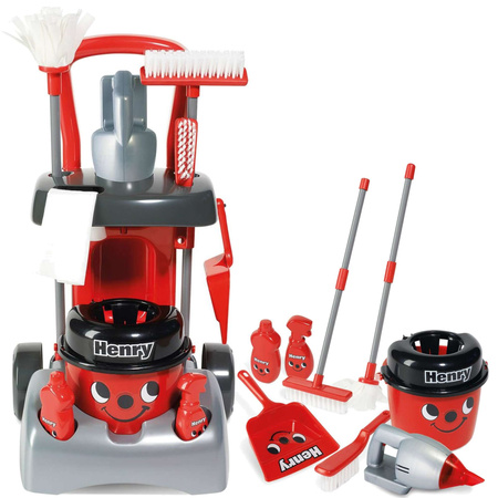 Dětský úklidový vozík s vysavačem a mopem Henry Deluxe Casdon