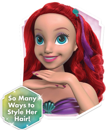 Deluxe Disney Princess Ariel Velká panenka pro česání a styling hlavy Malá mořská vílaMalá mořská víla +příslušenství