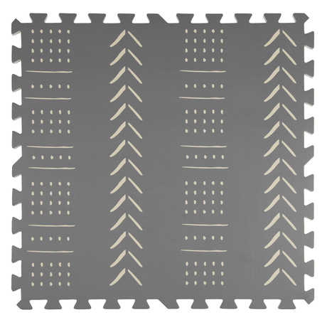 Humbi Pěnová podložka Puzzle 3 ks. šedá se vzorem 62 x 62 x 1 cm