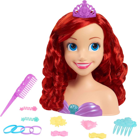 Disney Princess Hair Styling Head Doll Malá mořská víla Ariel Malá mořská vílaKadeřník + příslušenství